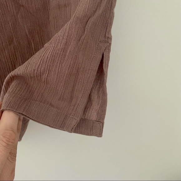 Columbia Brown Sleeveless V-Neck Cotton Cinch Bow Top Cocoa Brown Medium - Picture 7 of 8